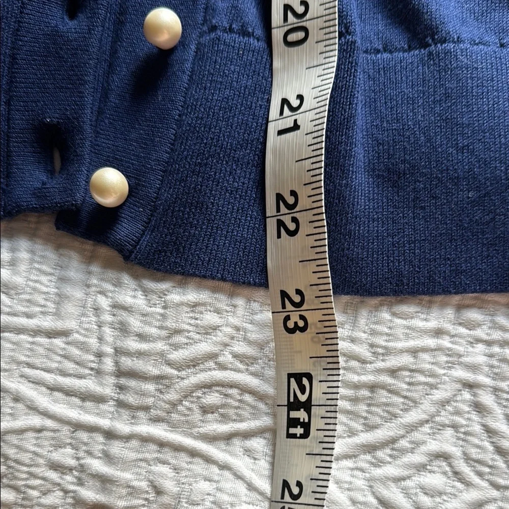 kate spade Blue Cardigan Sweater with 3/4 Sleeves PtP 20”